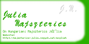 julia majszterics business card